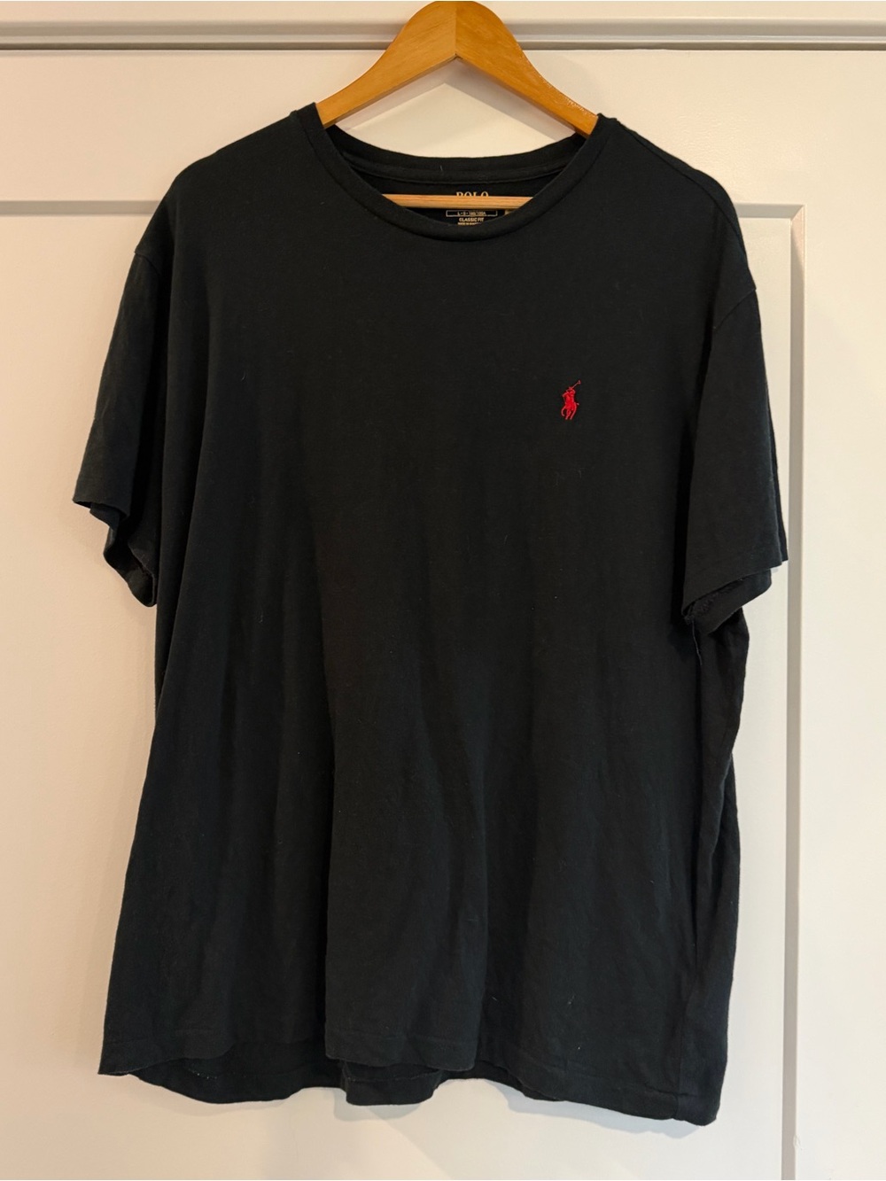 Polo by Ralph Lauren Black Short Sleeve Crewneck T-Shirt with Red Pony